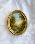 Beside the Old Path Oval VINTAGE FRAMED PRINT