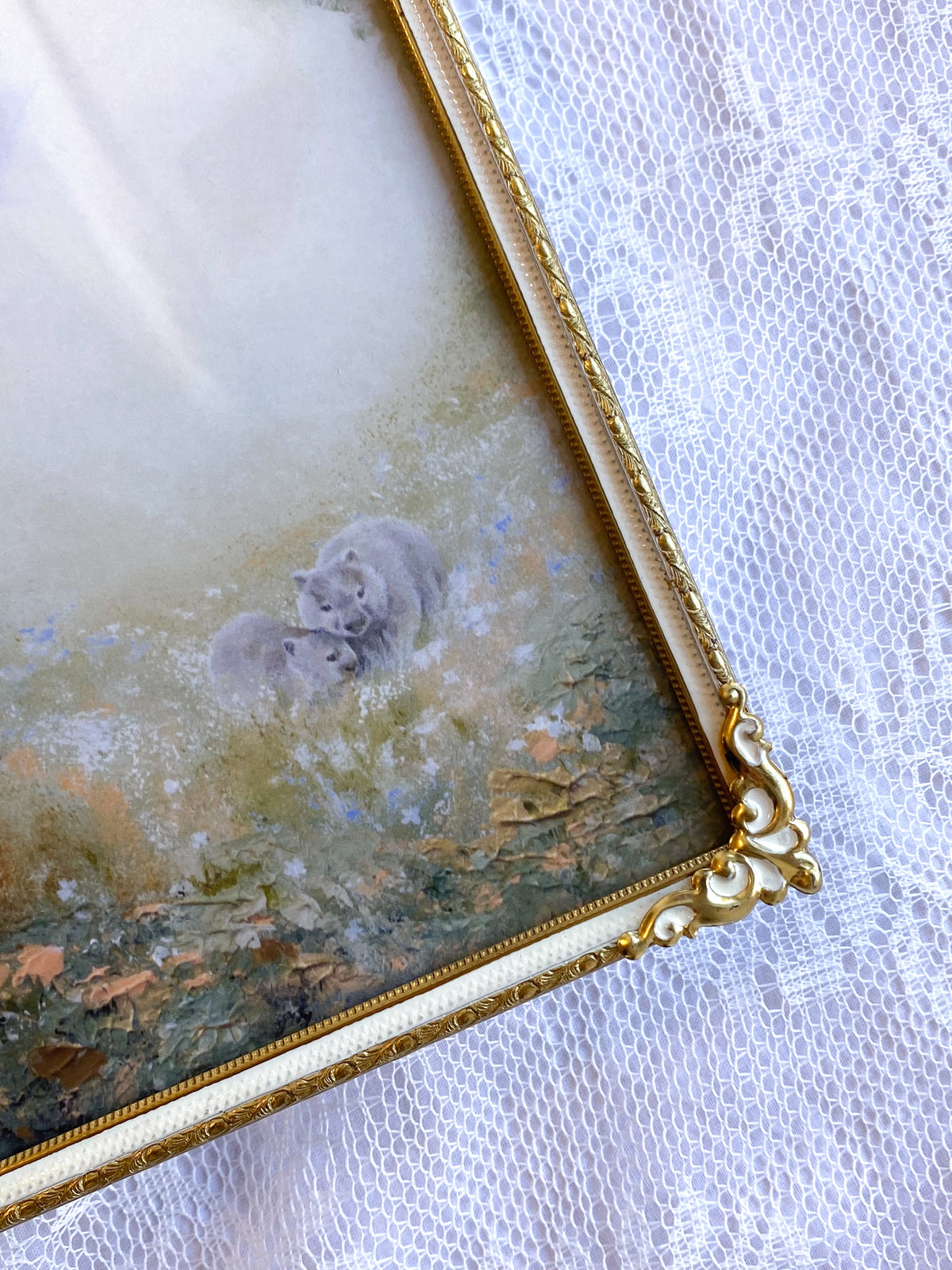 Blue Feathers Earthy Paws FRAMED PRINT