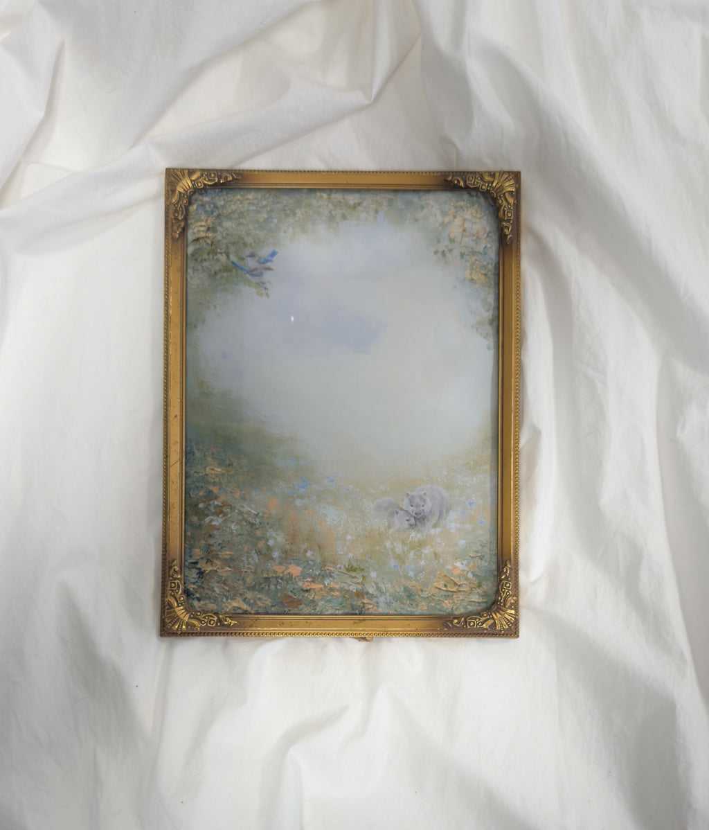 Blue Feathers FRAMED PRINT