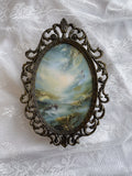 Deep in the Forest Oval VINTAGE FRAMED PRINT