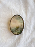 Golden Sunrise Oval VINTAGE FRAMED PRINT
