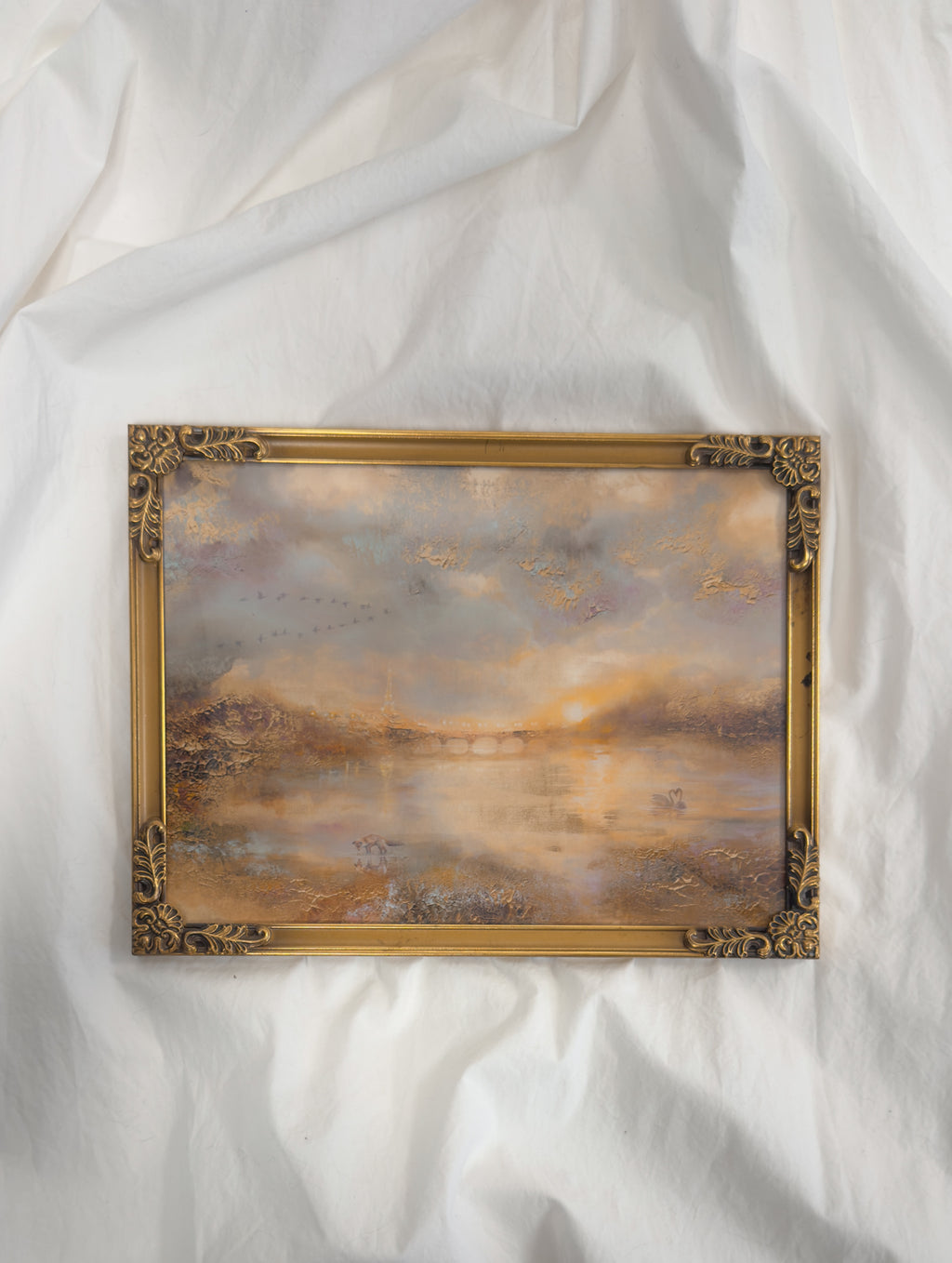 Golden Hour Glow in Paris FRAMED PRINT