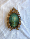 Hidden Magic in Moss Oval VINTAGE FRAMED PRINT