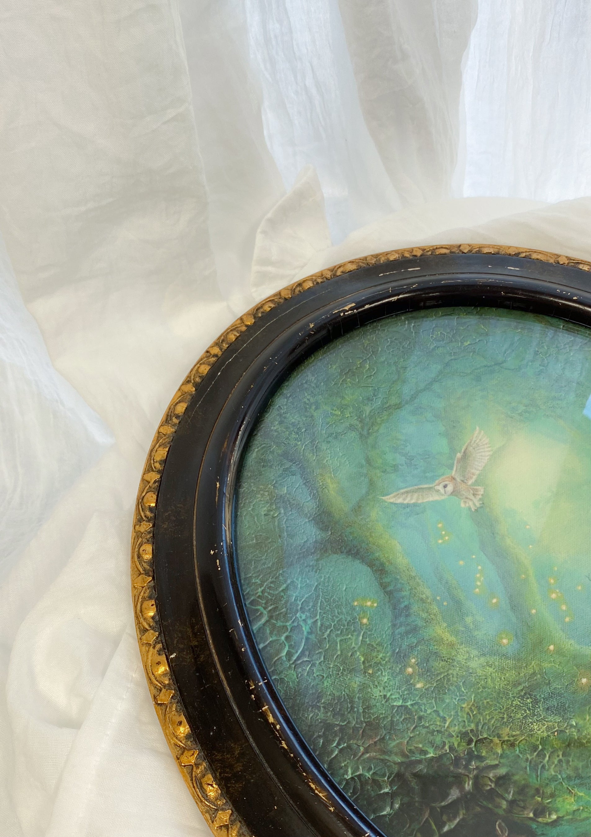 Hidden Magic in Moss Oval FRAMED PRINT