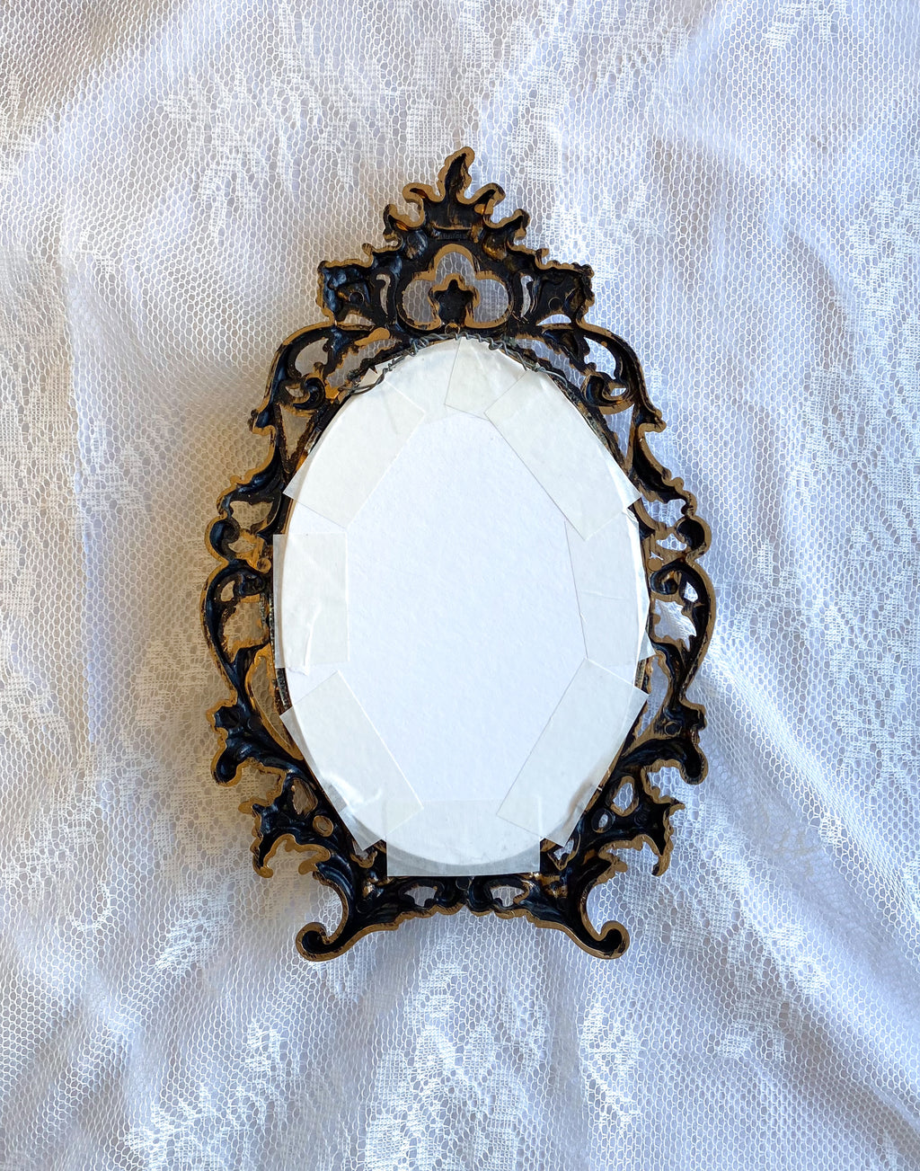 Hidden Magic in Moss Oval VINTAGE FRAMED PRINT