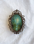 Hidden Magic in Moss Oval VINTAGE FRAMED PRINT