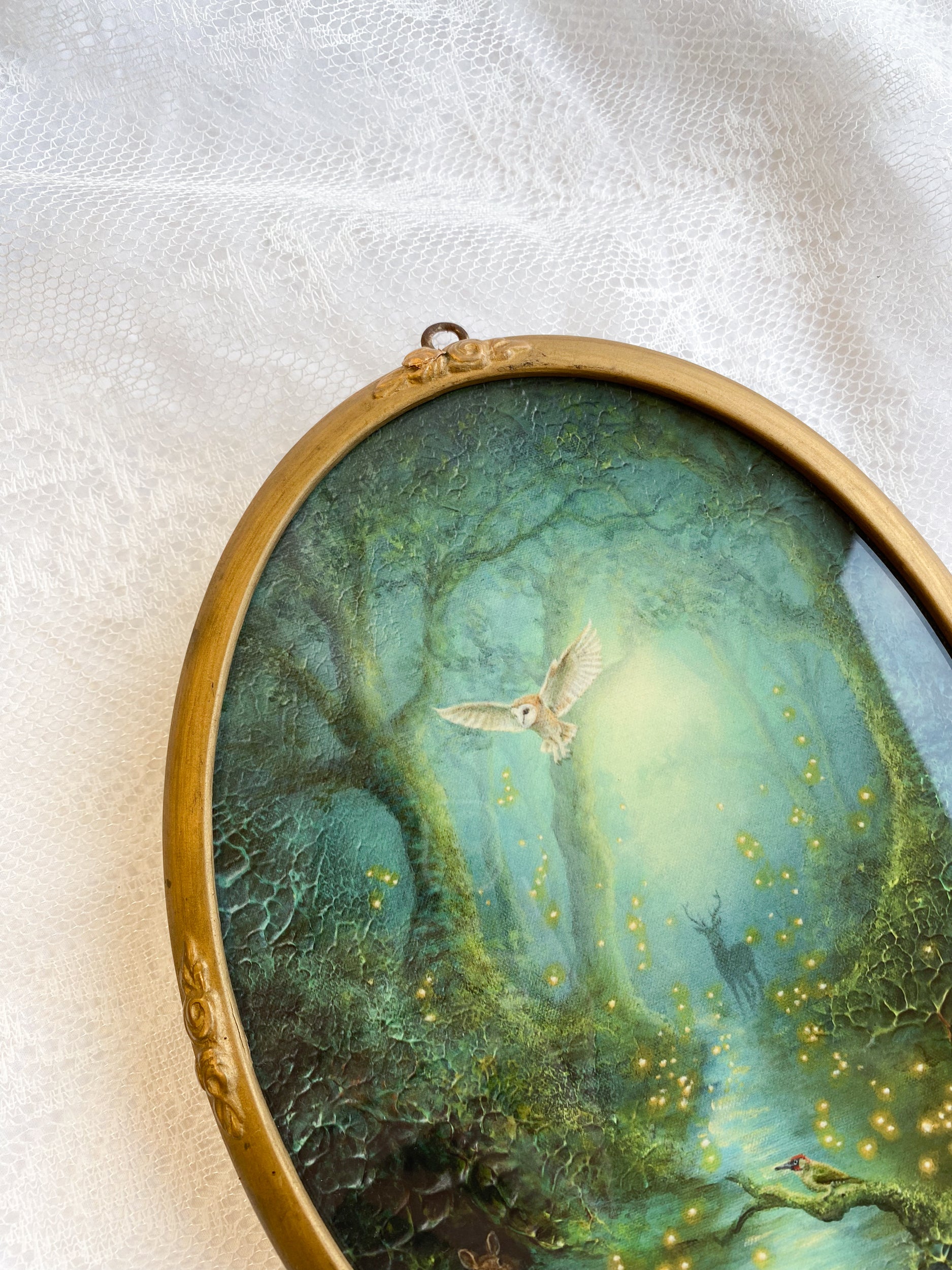 Hidden Magic in Moss Oval FRAMED PRINT