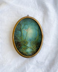Hidden Magic in Moss Oval FRAMED PRINT