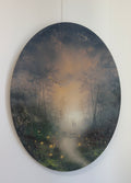 Guided by Fireflies Oval CANVAS print