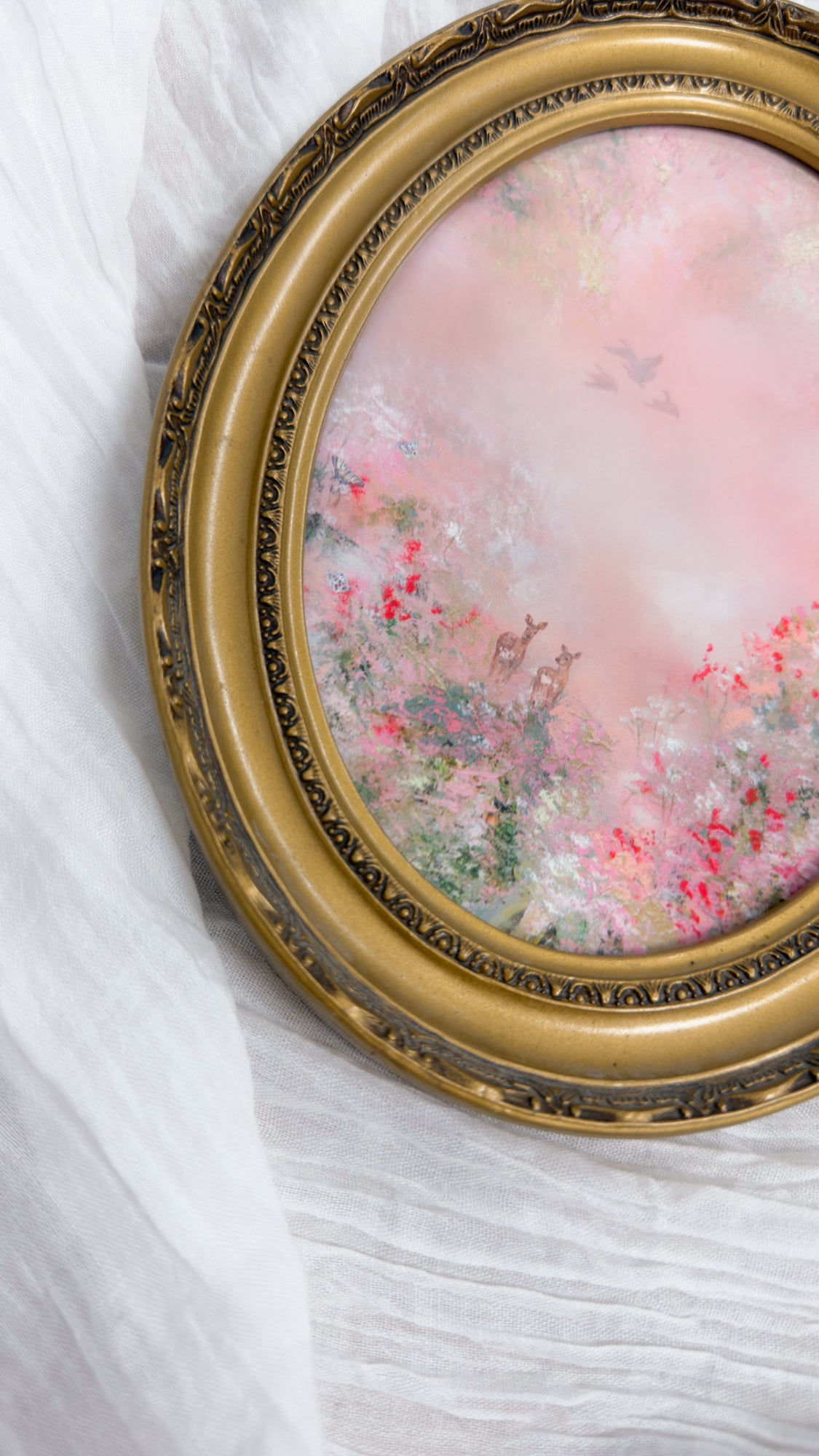 Meadow of Love oval FRAMED PRINT
