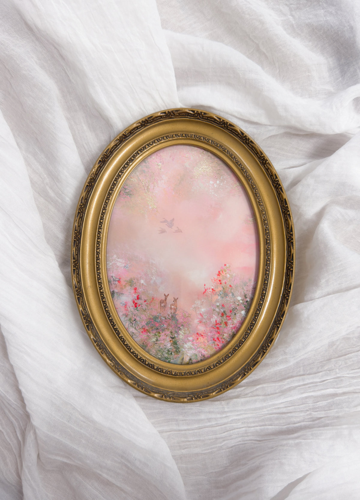 Meadow of Love oval FRAMED PRINT