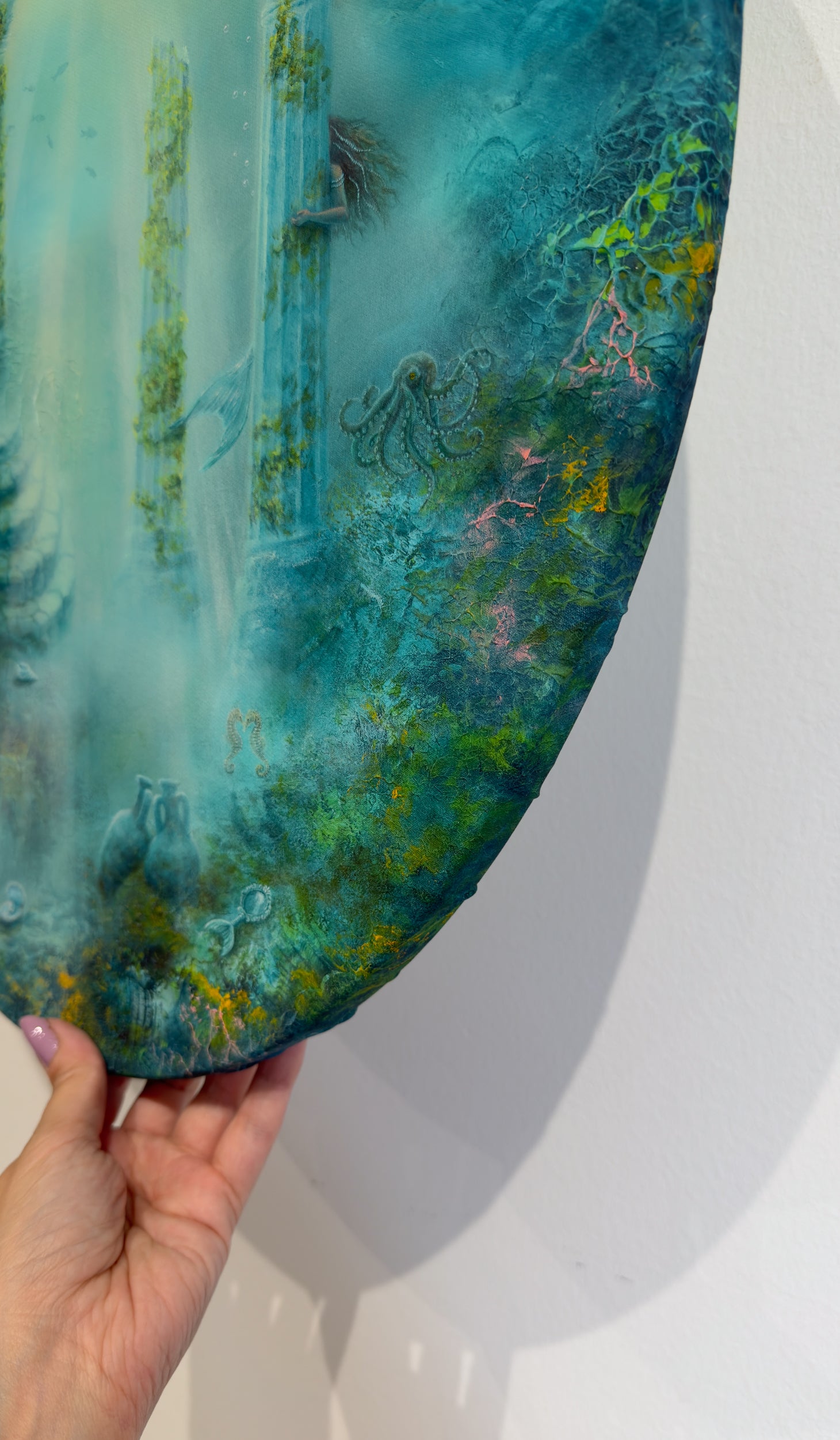 Mermaid's Guest Oval CANVAS print