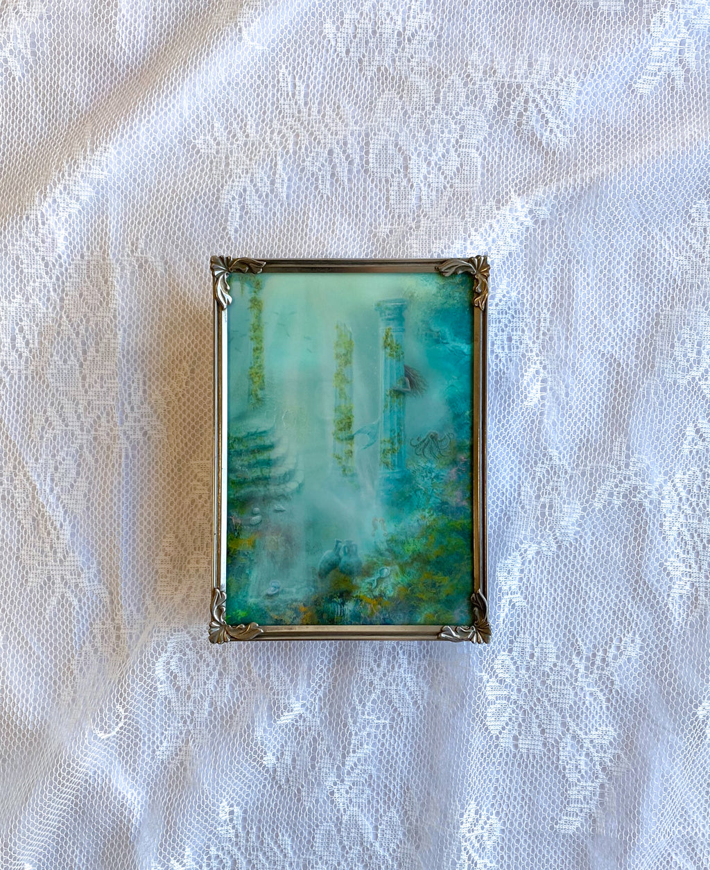 Mermaid's Guest VINTAGE FRAMED PRINT