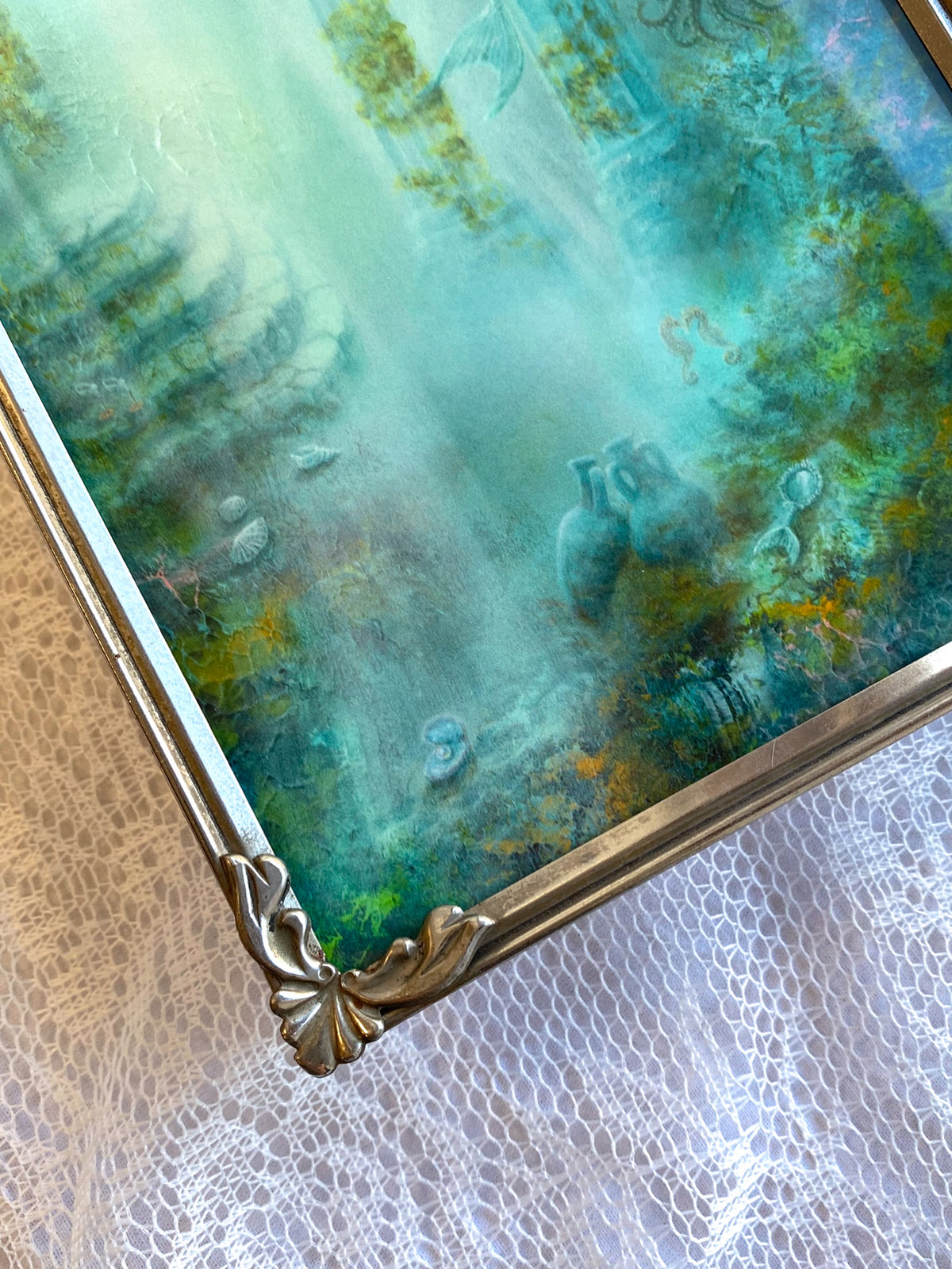 Mermaid's Guest VINTAGE FRAMED PRINT