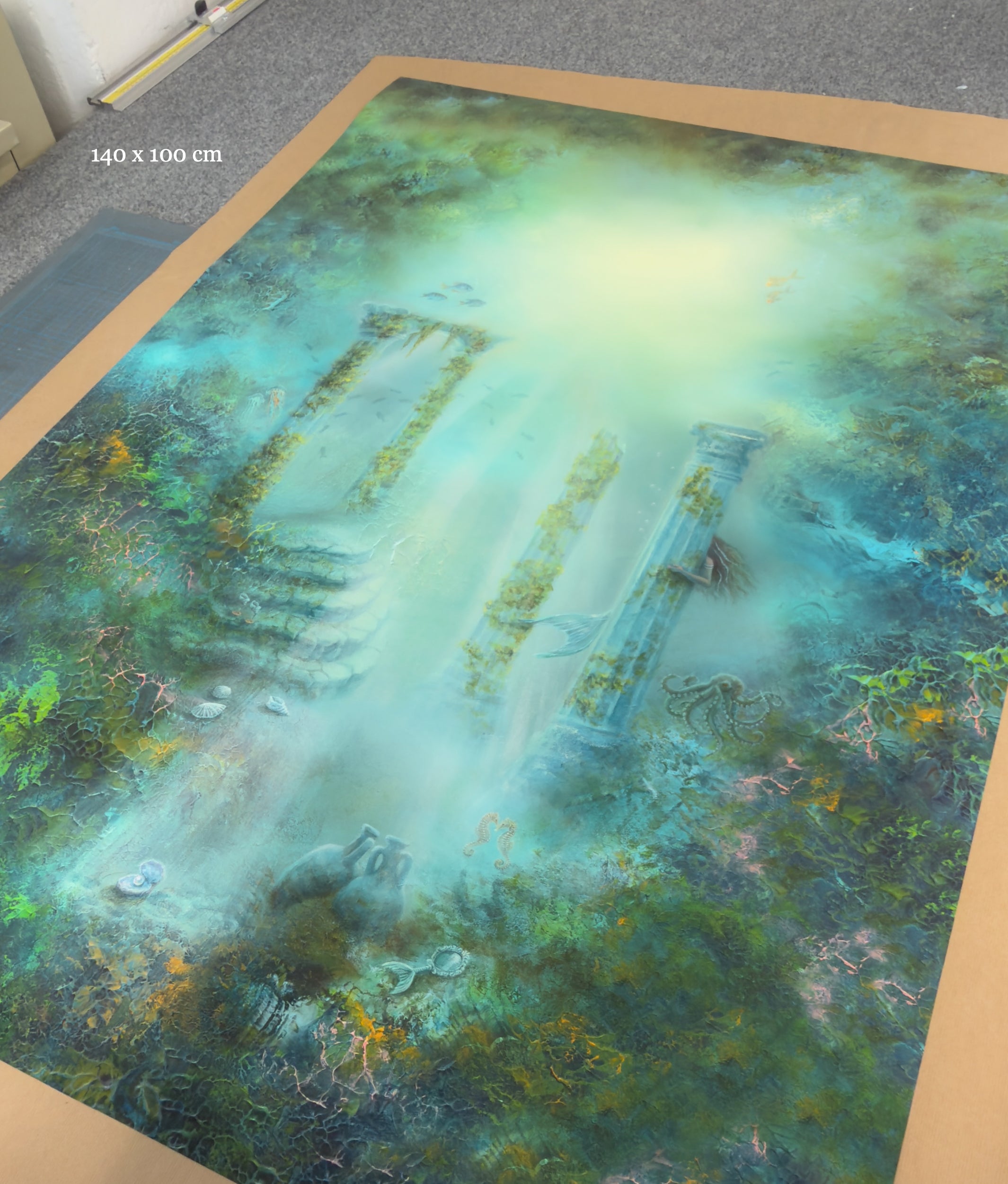 Print on a table.