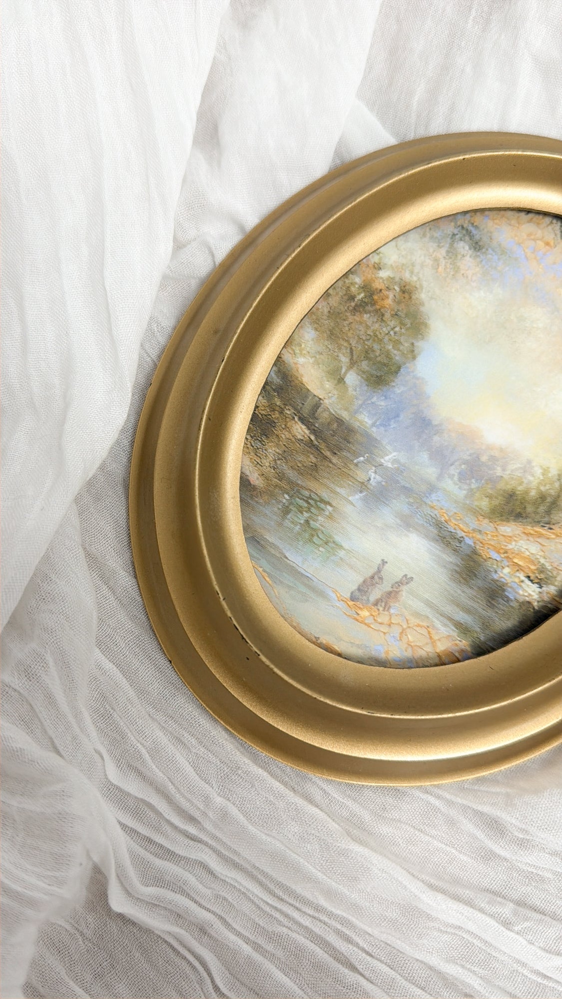 Morning Dew oval FRAMED PRINT