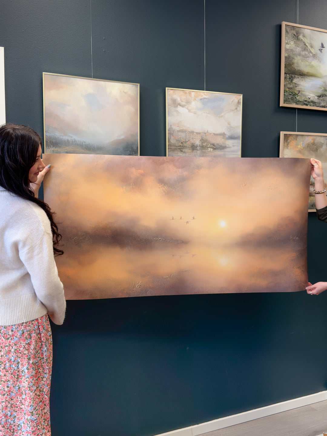 Fine art print displayed in an interior to demonstrate its size.