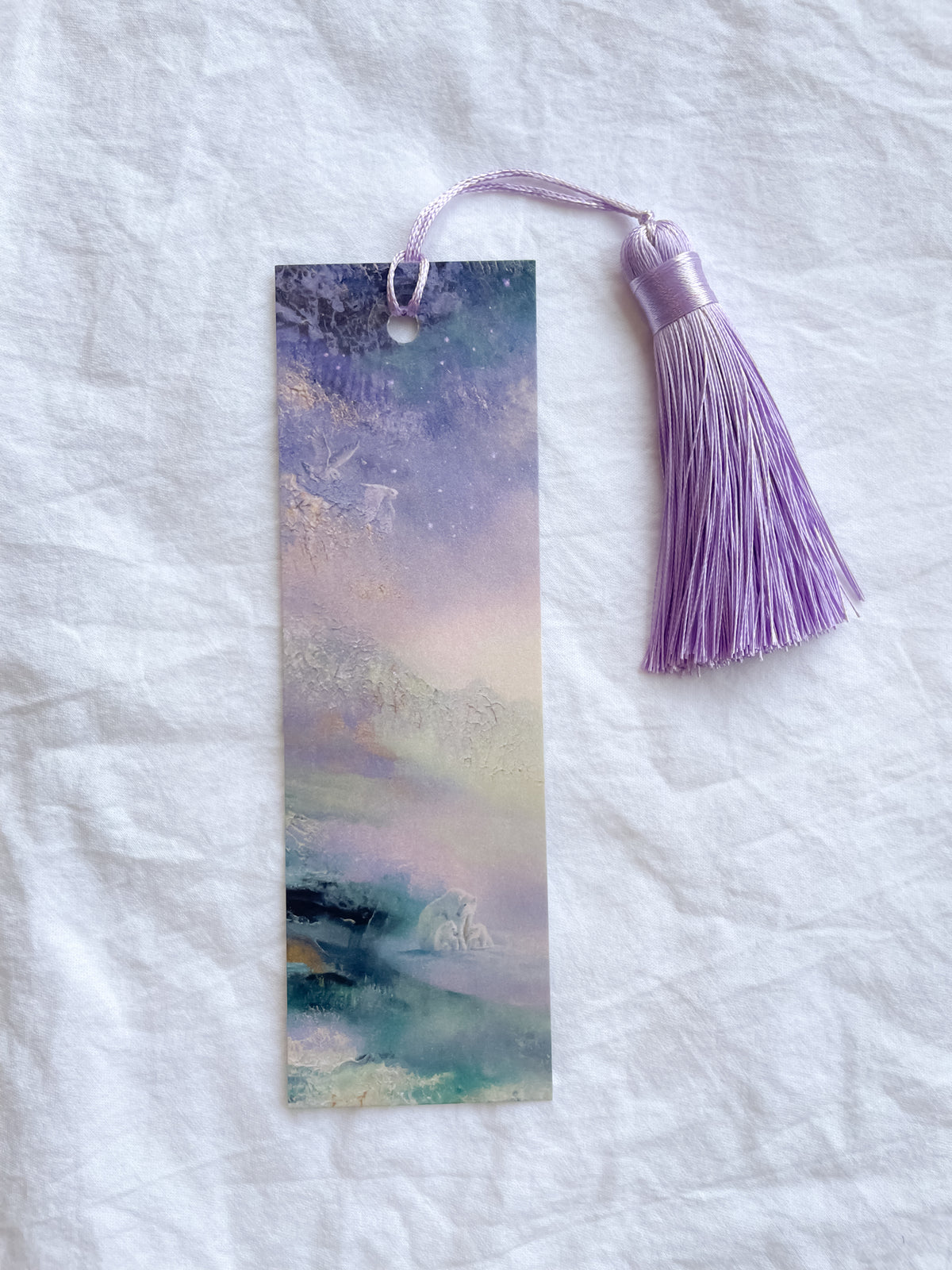 Bookmark Whispers from the Frozen Wild Pearlescent 5 x 15 cm