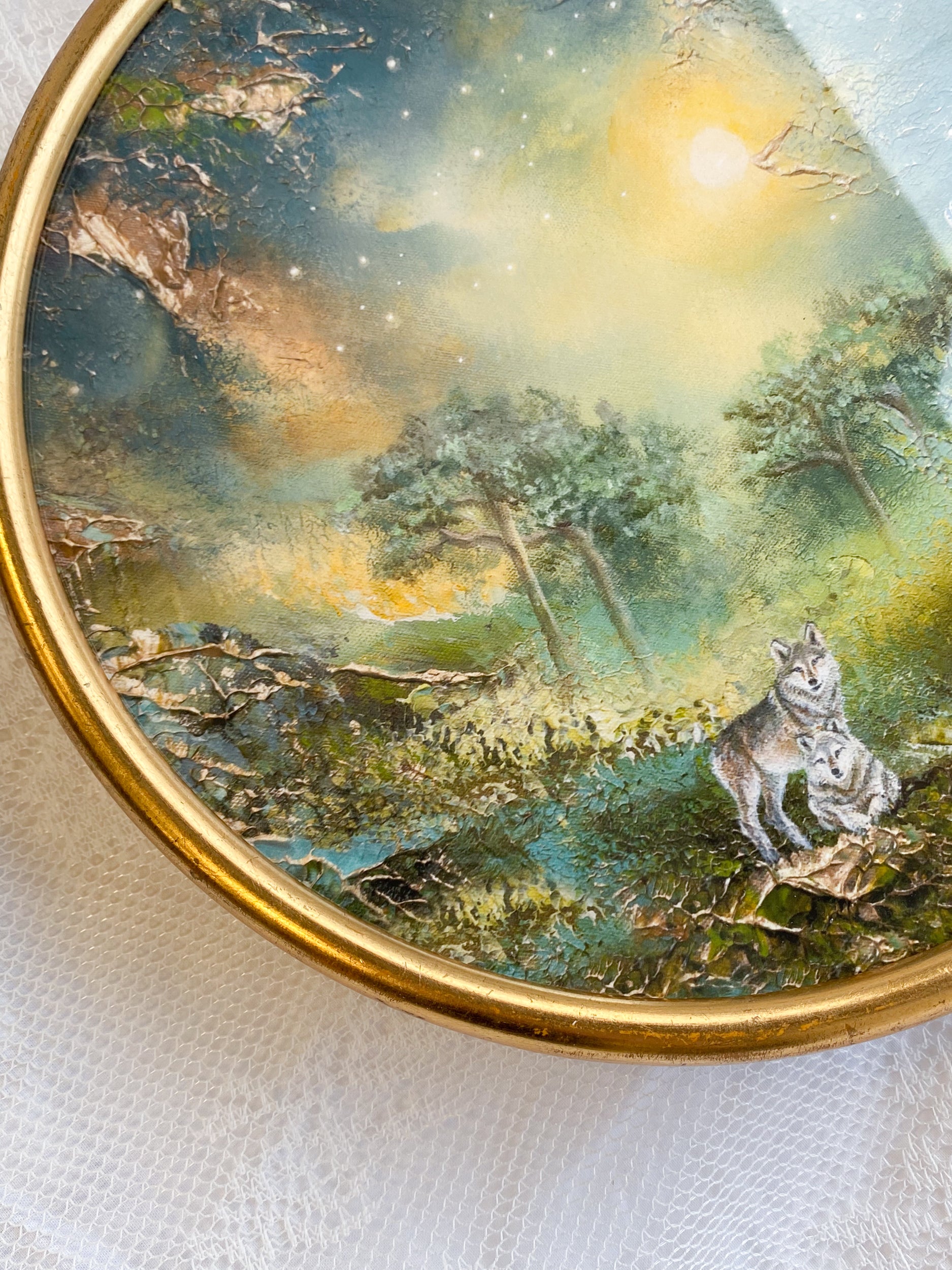 Wolf's Serenade PRINT VINTAGE FRAMED