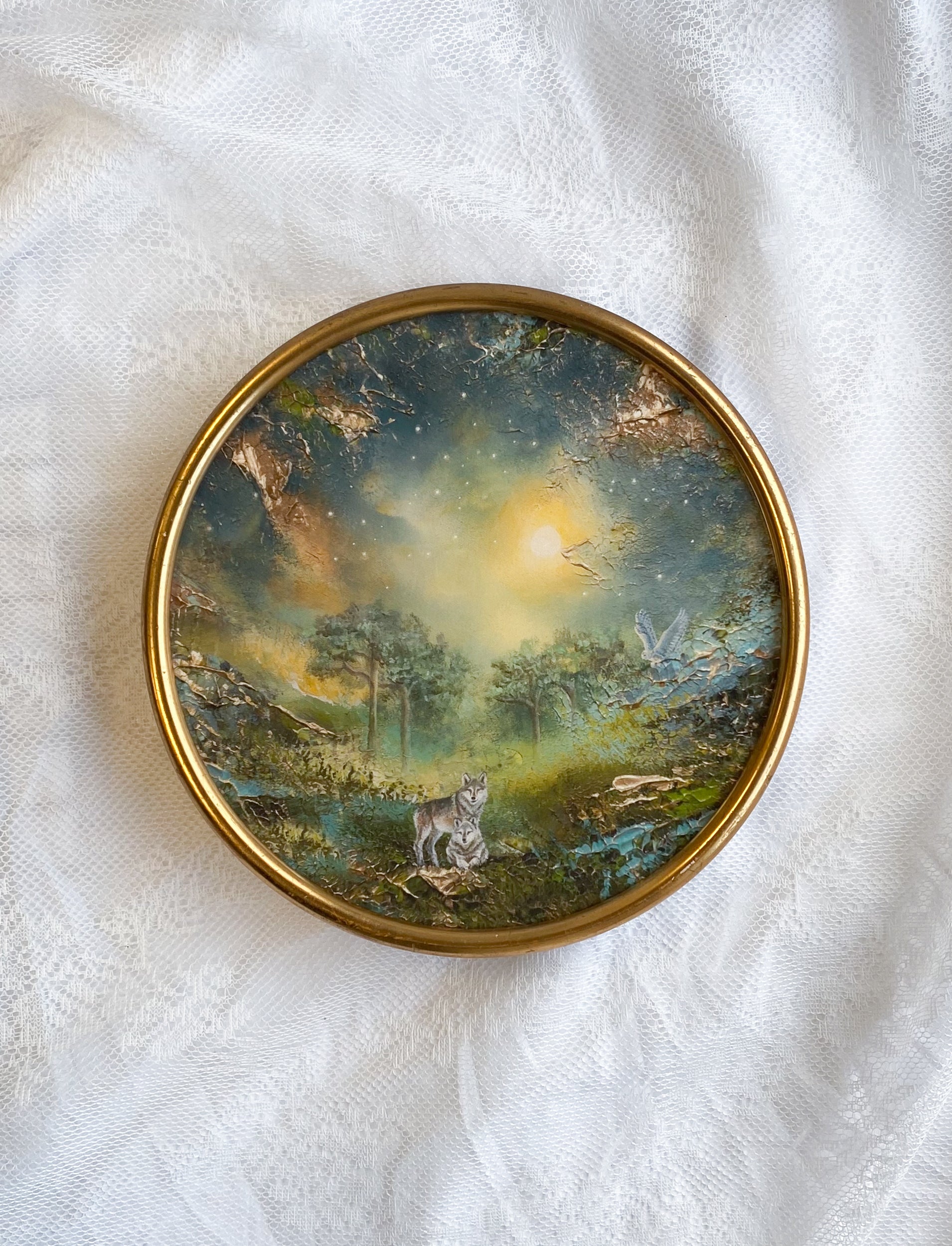 Wolf's Serenade PRINT VINTAGE FRAMED