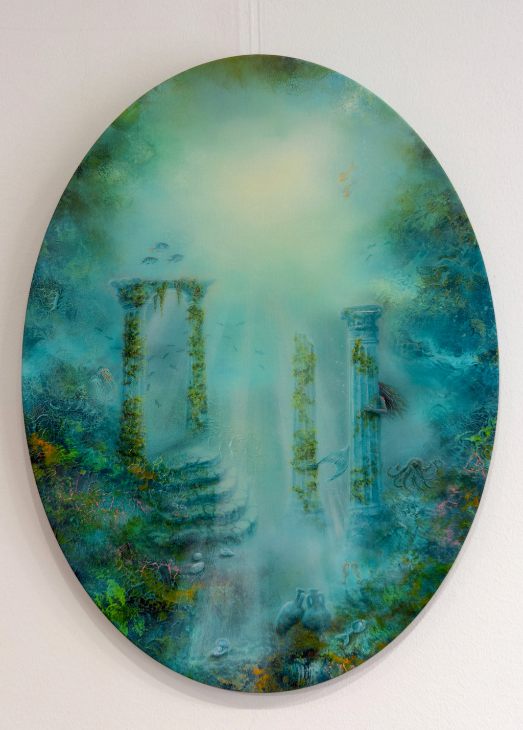Mermaid's Guest Oval CANVAS print