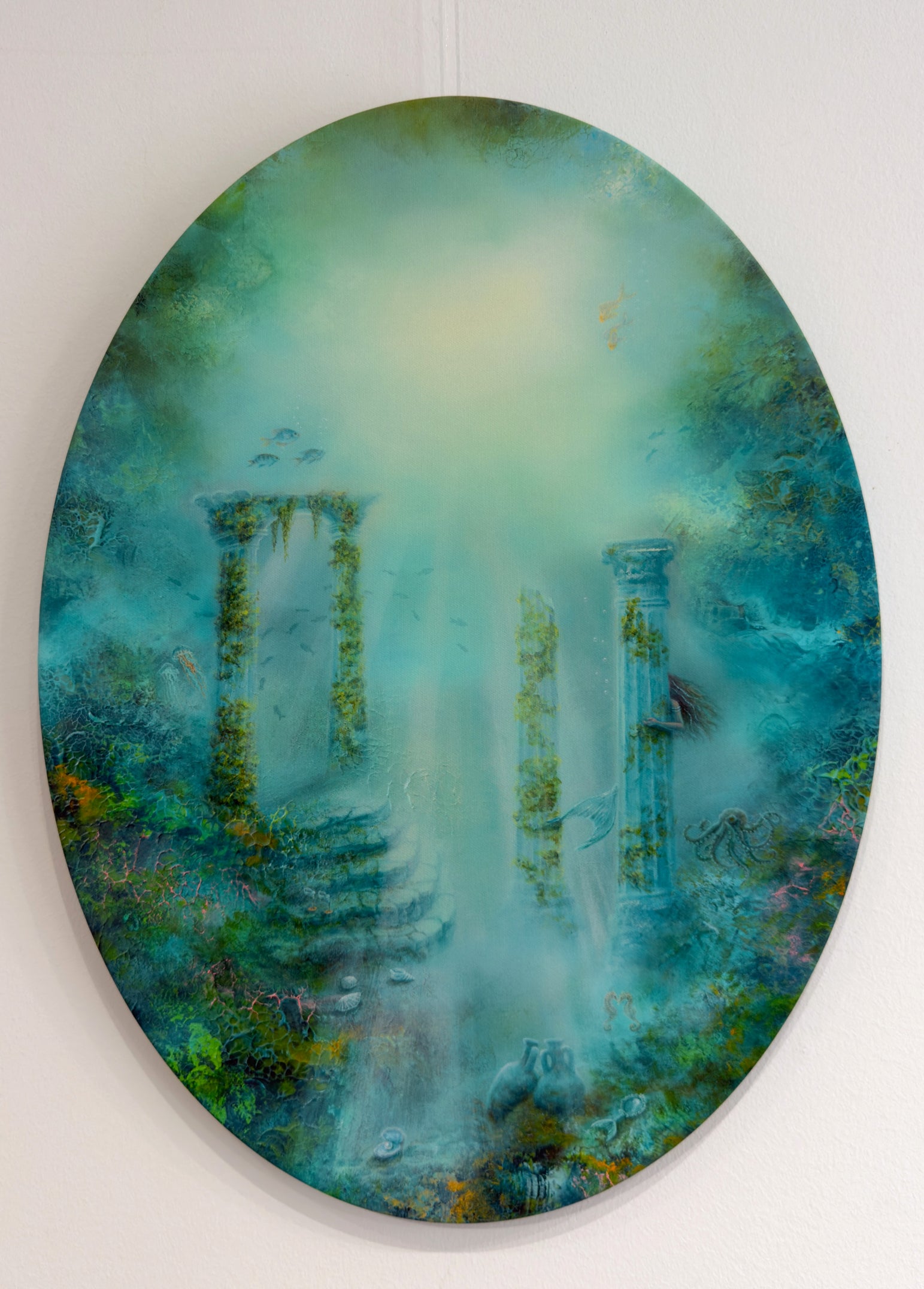 Mermaid's Guest Oval CANVAS print