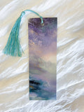 Front view of a fantasy-inspired art bookmark with a tassel.